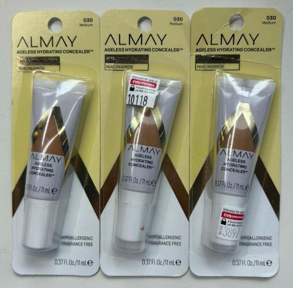 Almay Ageless Hydrating Concealer 030 Medium Hypoallergenic Lot of 3